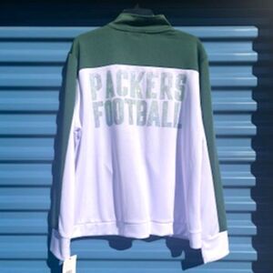 Green Bay Packers Women's Size: XXL (20-22) Lightweight Full Zip Sports Jacket